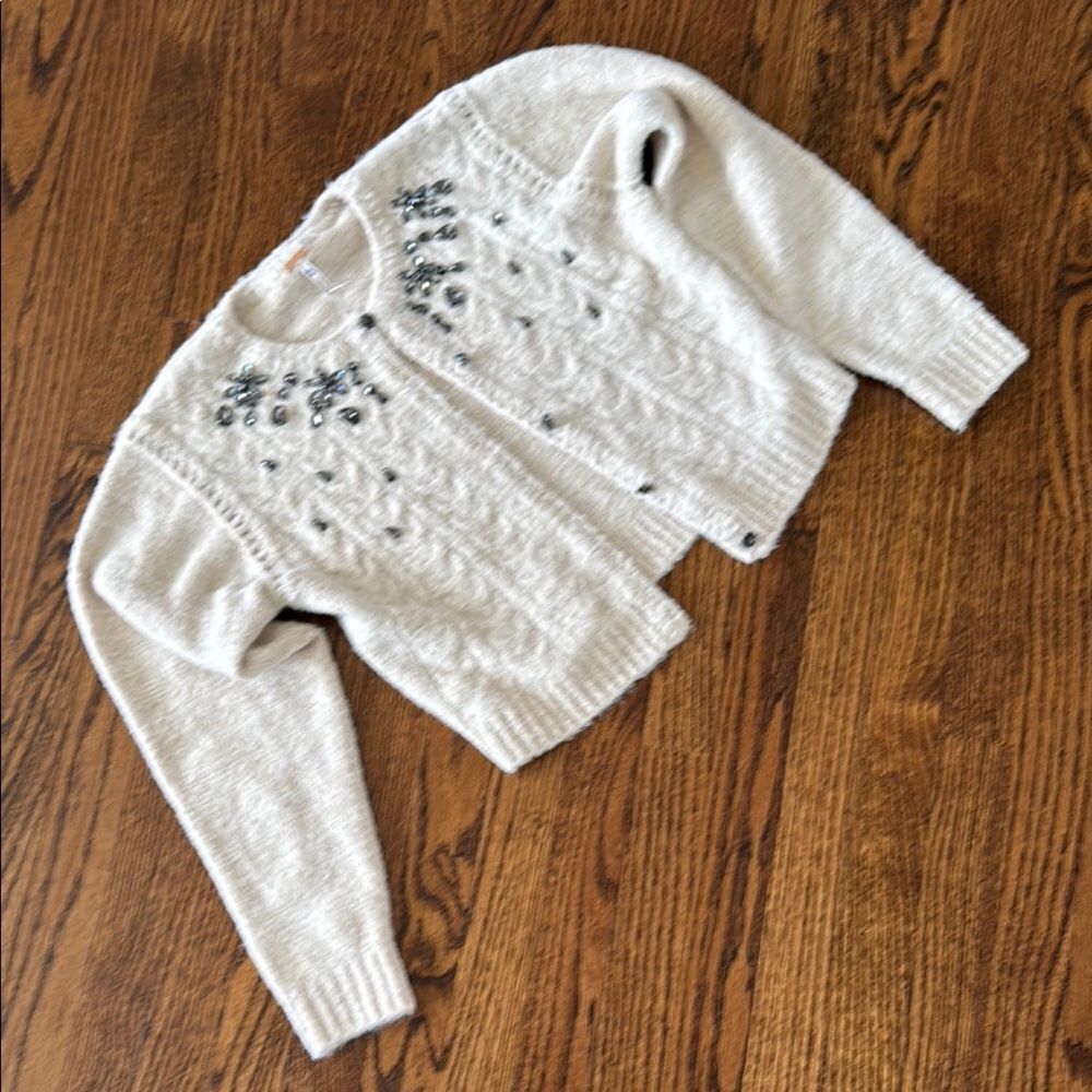 Free People Rhinestone Sweater Cardigan - Picture 3 of 6